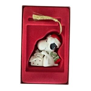 LENOX Peanuts Snoopy & Woodstock Holiday Christmas Ornament
